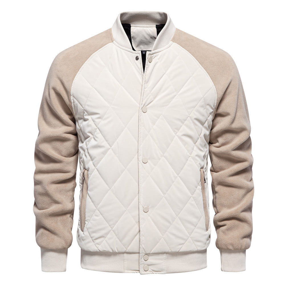 Mens Stitching Raglan Sleeve Coat