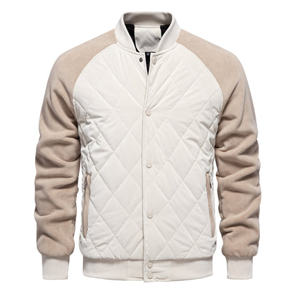 Mens Stitching Raglan Sleeve Coat
