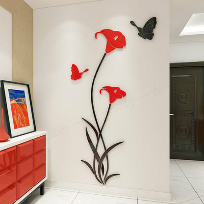 Lily Crystal Acrylic 3D Wall Stickers