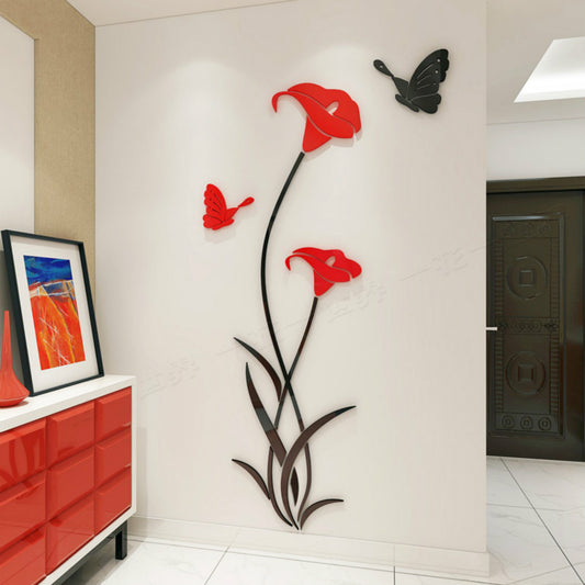 Lily Crystal Acrylic 3D Wall Stickers