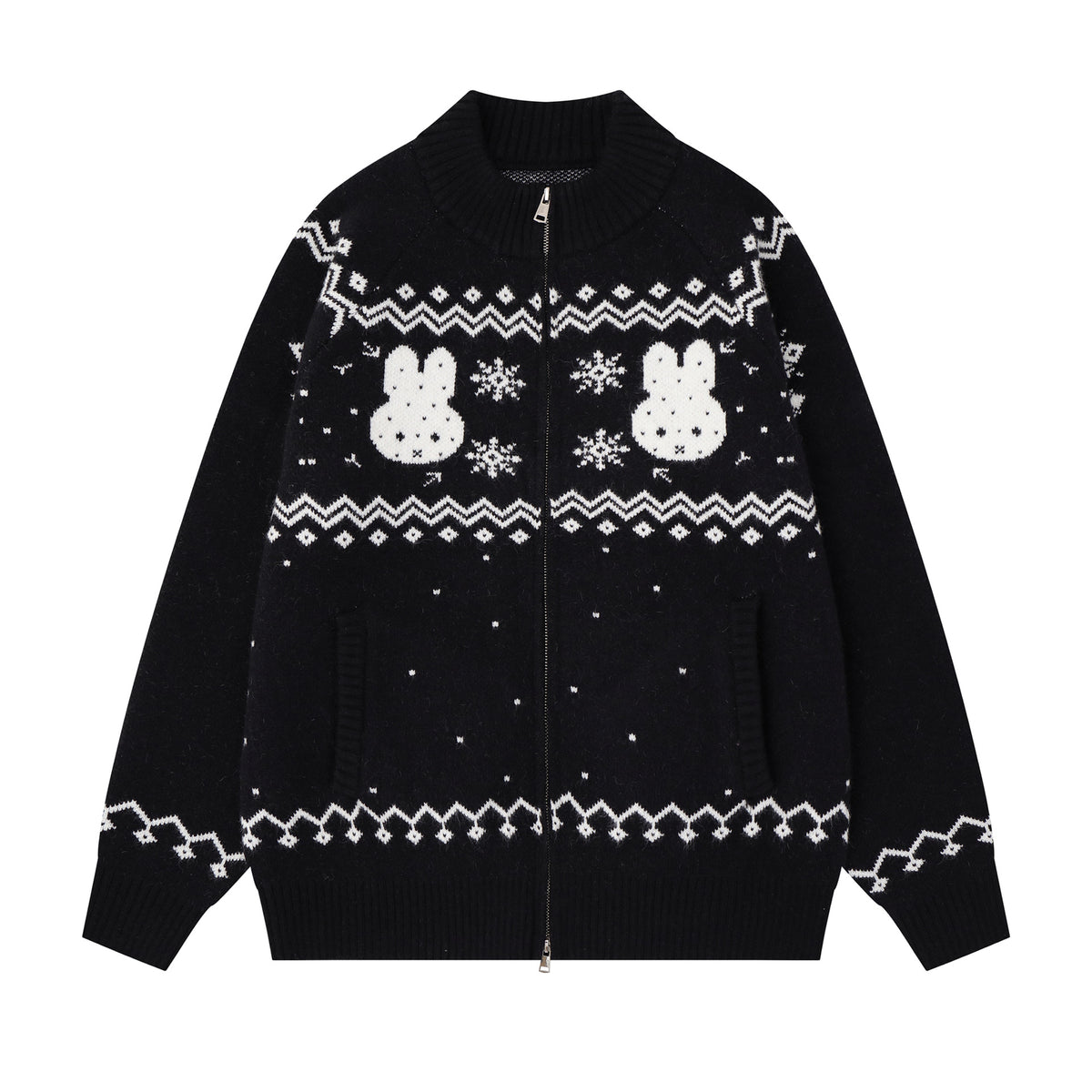 Rabbit Snowflake Knit Cardigan
