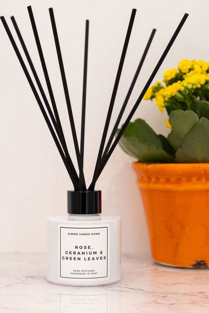 Rose, Geranium & Green Leaves Reed Diffuser