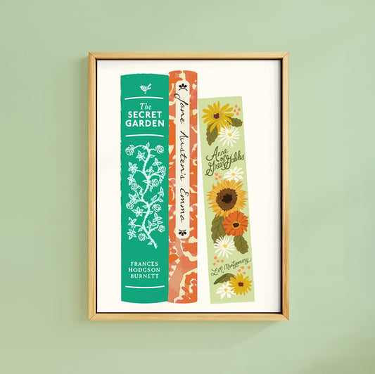 VINTAGE BOOK SPINES PRINT