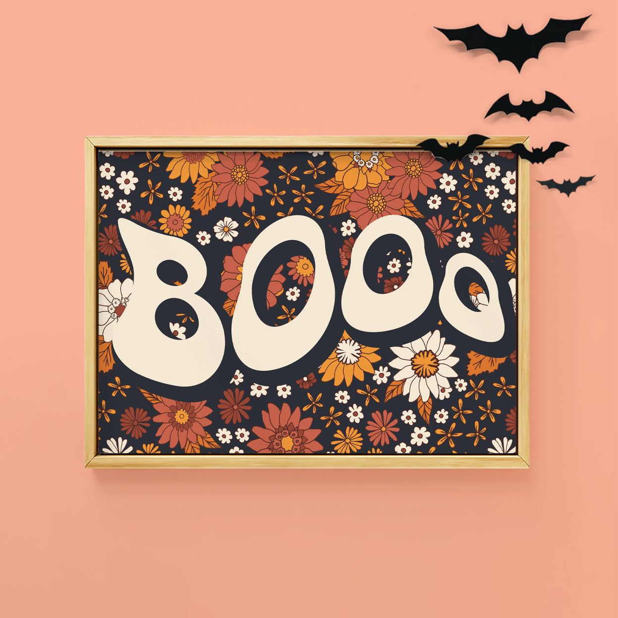 BOO RETRO DARK FLORAL PRINT