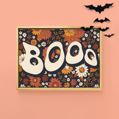 BOO RETRO DARK FLORAL PRINT