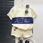 Children's Short Sleeve Striped Suit Girls Boys
