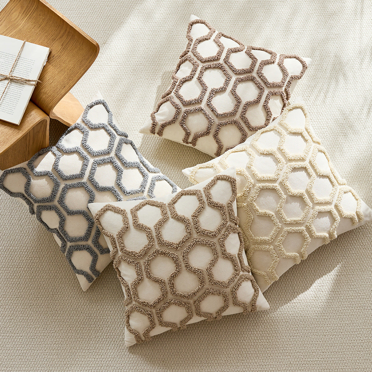 Honeycomb Tufted Cushion Cover
