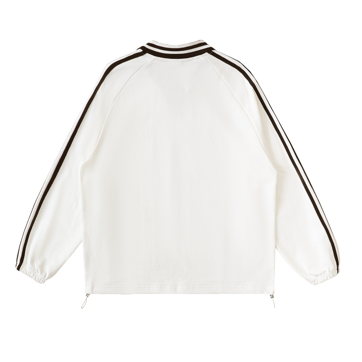 Waran Contrast Striped Lapel Collar Sweatshirt 380GSM