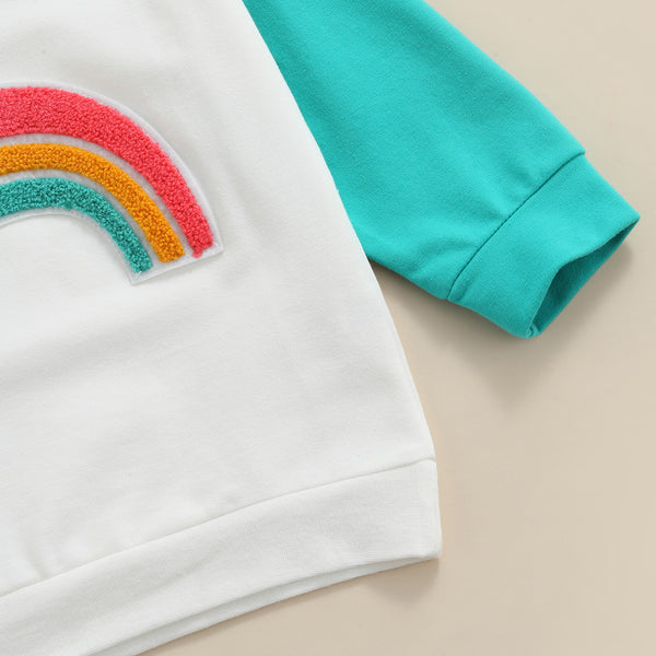 Children's Rainbow Contrast Panel Long Sleeve T-Shirt