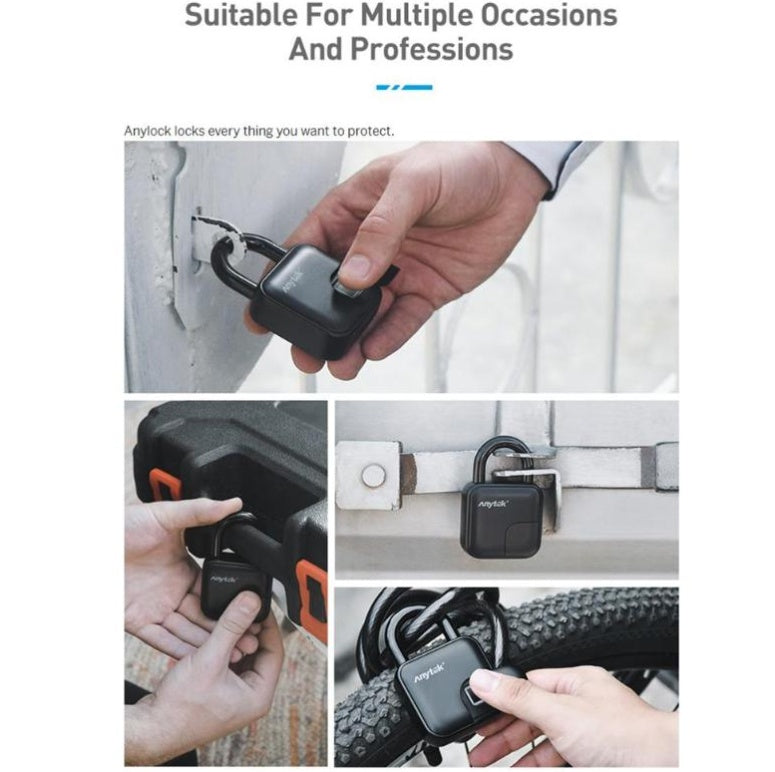 ANYTEK L3 Fingerprint Padlock – IP65 Waterproof Smart Lock