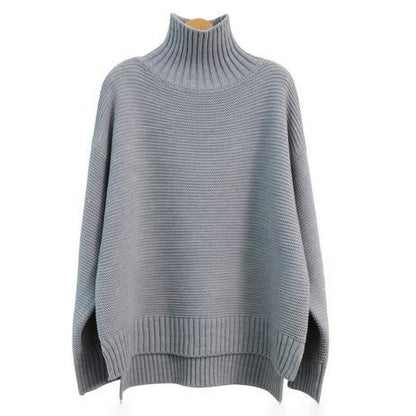 Pull à col roulé en cachemire pour femme – Chandail doux en tricot à porter seul ou superposé