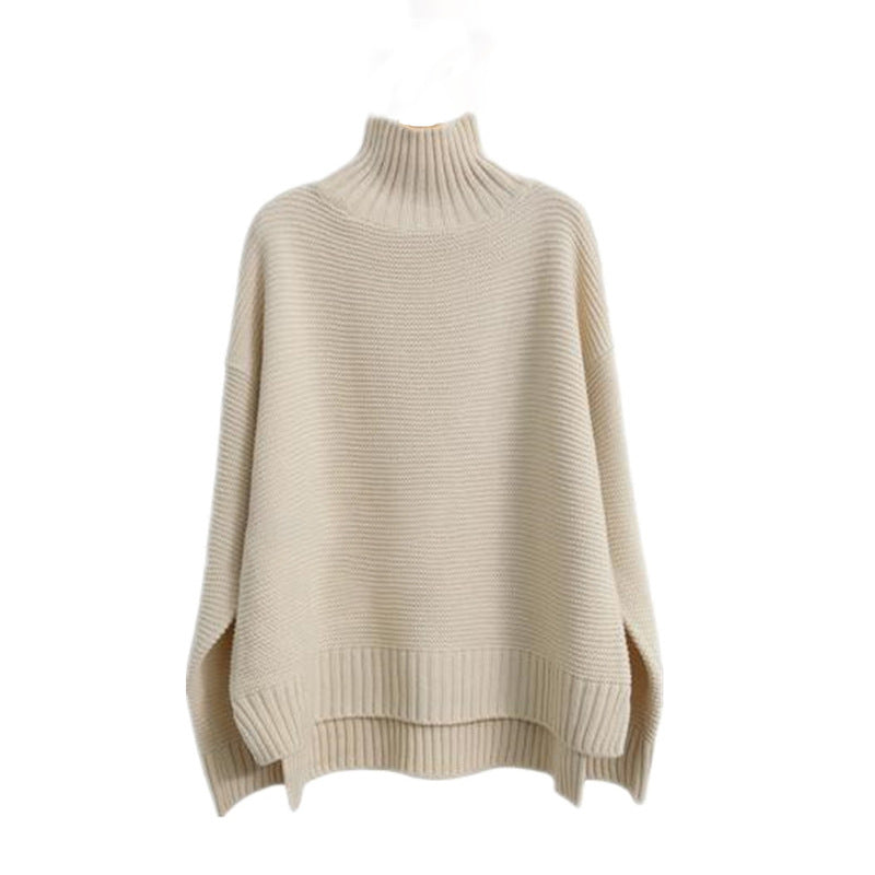 Pull à col roulé en cachemire pour femme – Chandail doux en tricot à porter seul ou superposé