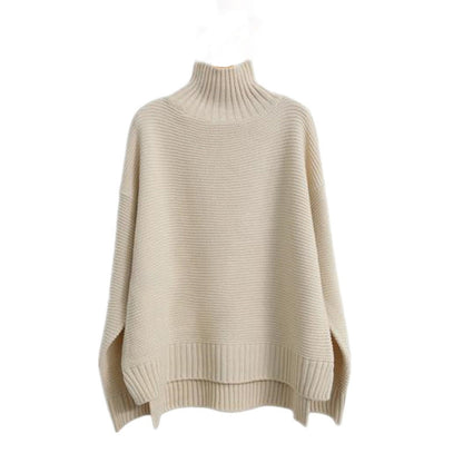Pull à col roulé en cachemire pour femme – Chandail doux en tricot à porter seul ou superposé