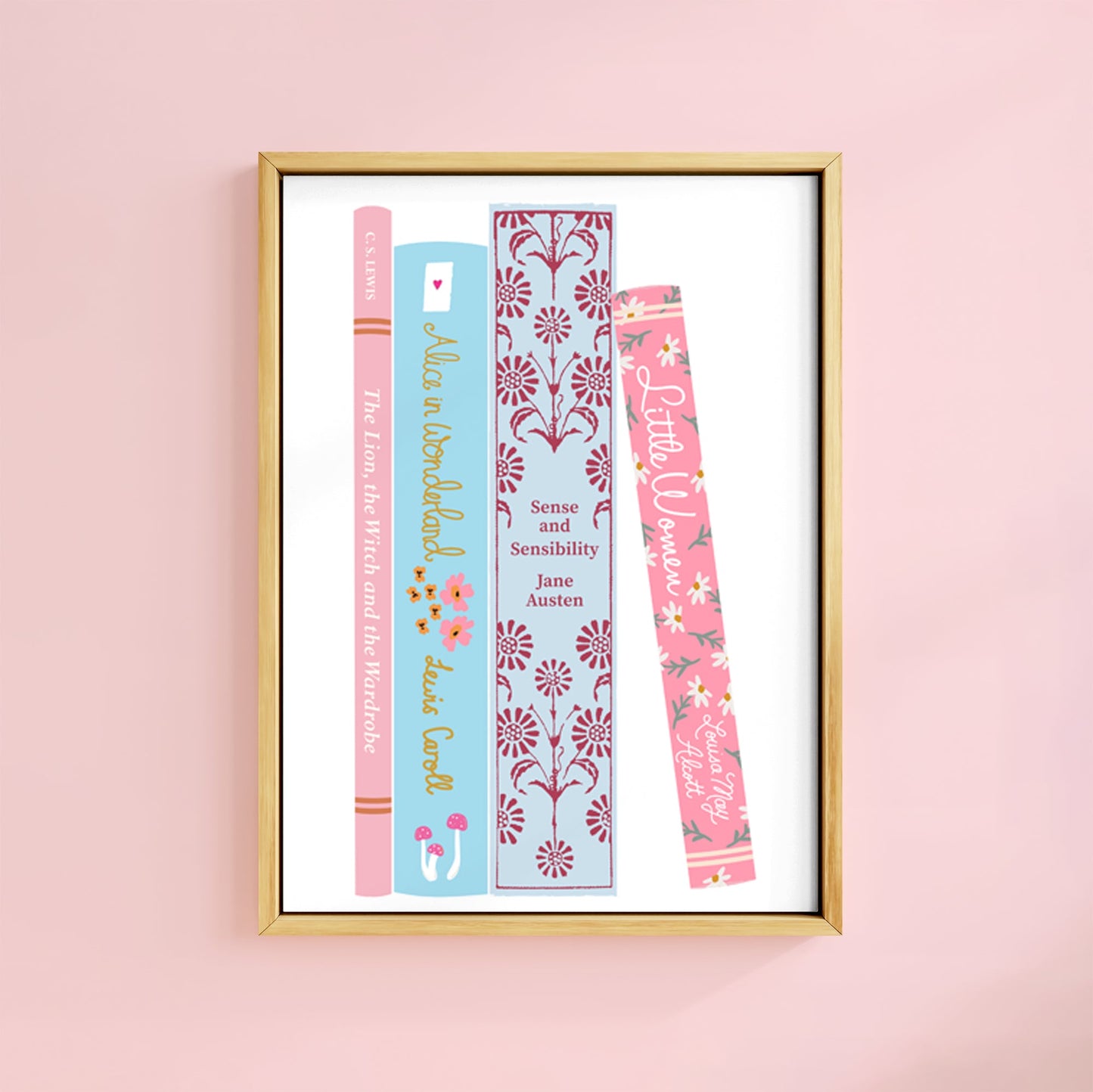 PRETTY BOOK SPINES CLASSICS PRINT