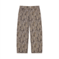 Unisex Vintage Wash Leopard Wide Leg Jeans
