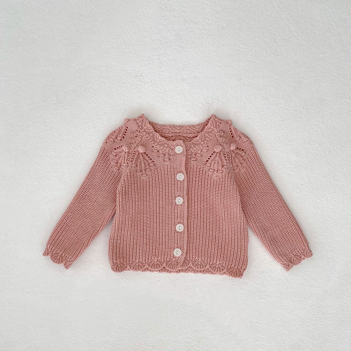 Baby Knitted Lace Wool Cardigan Coat