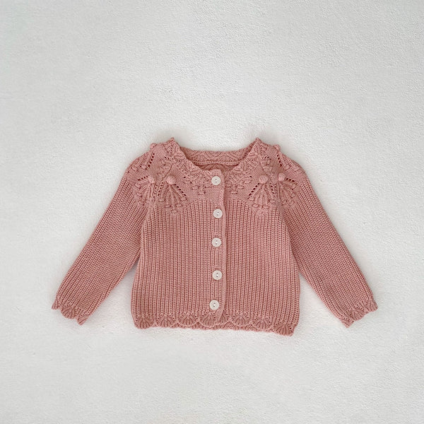 Baby Knitted Lace Wool Cardigan Coat