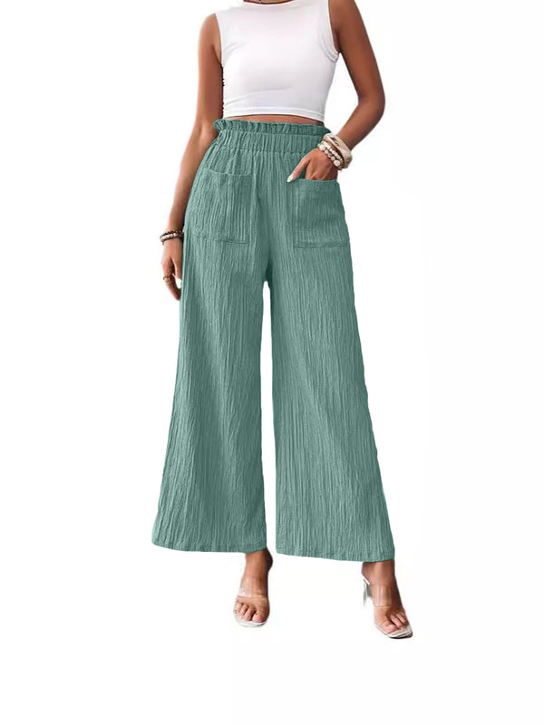 Casual Loose-fitting Wide-leg Trousers
