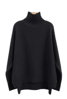 Pull à col roulé en cachemire pour femme – Chandail doux en tricot à porter seul ou superposé