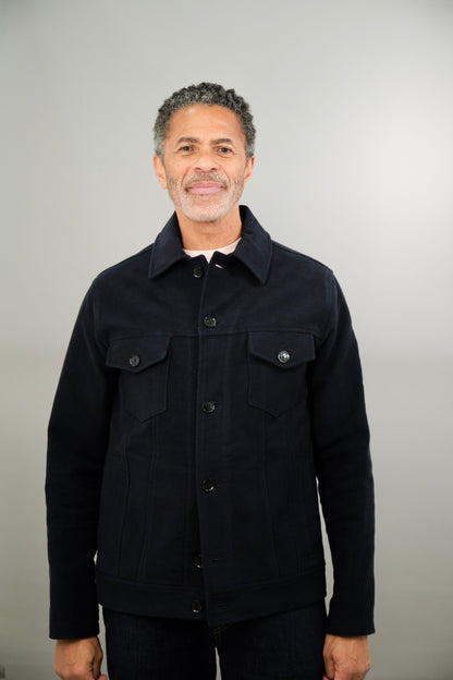 Goring Jacket - Navy Moleskin