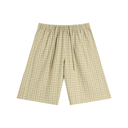 Unisex Plaid Wide Leg Shorts 130GSM