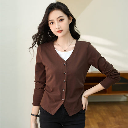 Slim fit long sleeved T-shirt