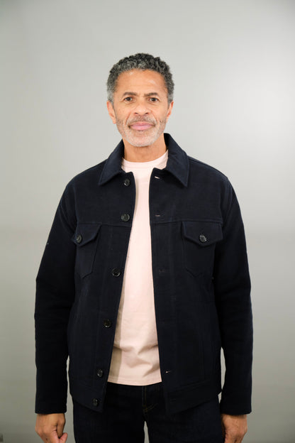 Goring Jacket - Navy Moleskin