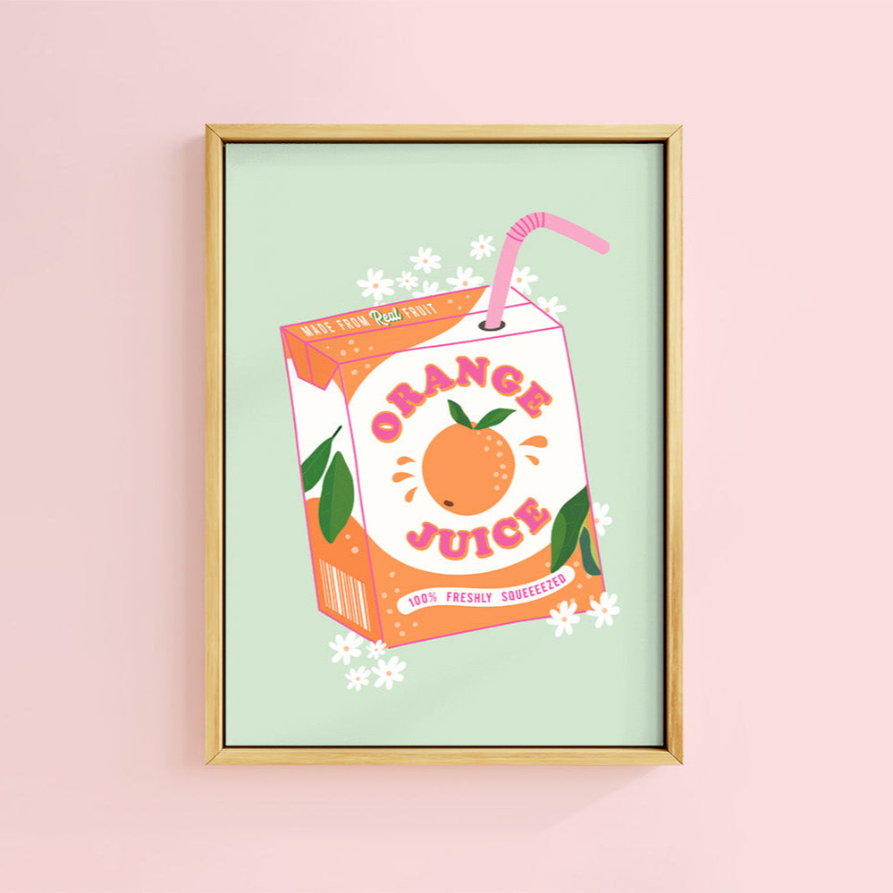 FRESHLY SQUEEZED ORANGE JUICE PRINT