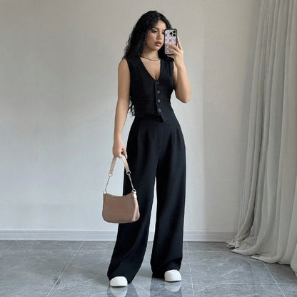 Cross-border Chic Chanel-style Vest And Pants Set