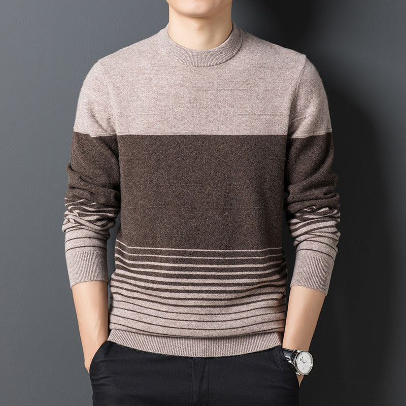 Mens Pure Wool Warmth Thick Sweater