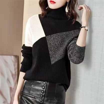Women's Loose High Collar Sweater