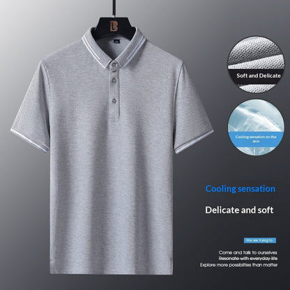 Anti-wrinkle Breathable Turn-down Collar Solid-color Shirt
