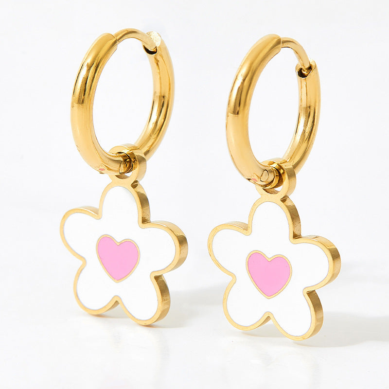 Women's Alloy Cute Colorful Oil Necklace Earrings
