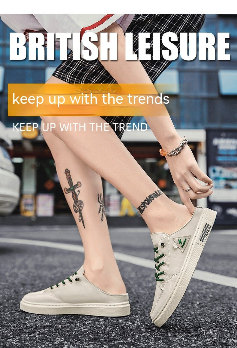 Chaussures d'été pour hommes, respirantes, désodorisantes, sans lacets, type mocassin, pantoufles décontractées de sport sans talon, à la mode