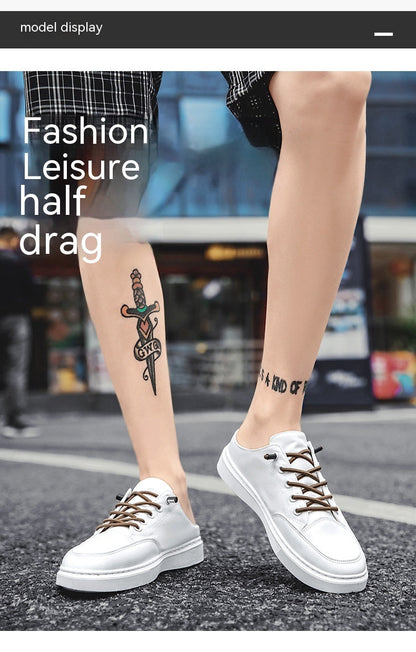 Chaussures d'été pour hommes, respirantes, désodorisantes, sans lacets, type mocassin, pantoufles décontractées de sport sans talon, à la mode