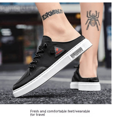 Chaussures d'été pour hommes, respirantes, désodorisantes, sans lacets, type mocassin, pantoufles décontractées de sport sans talon, à la mode