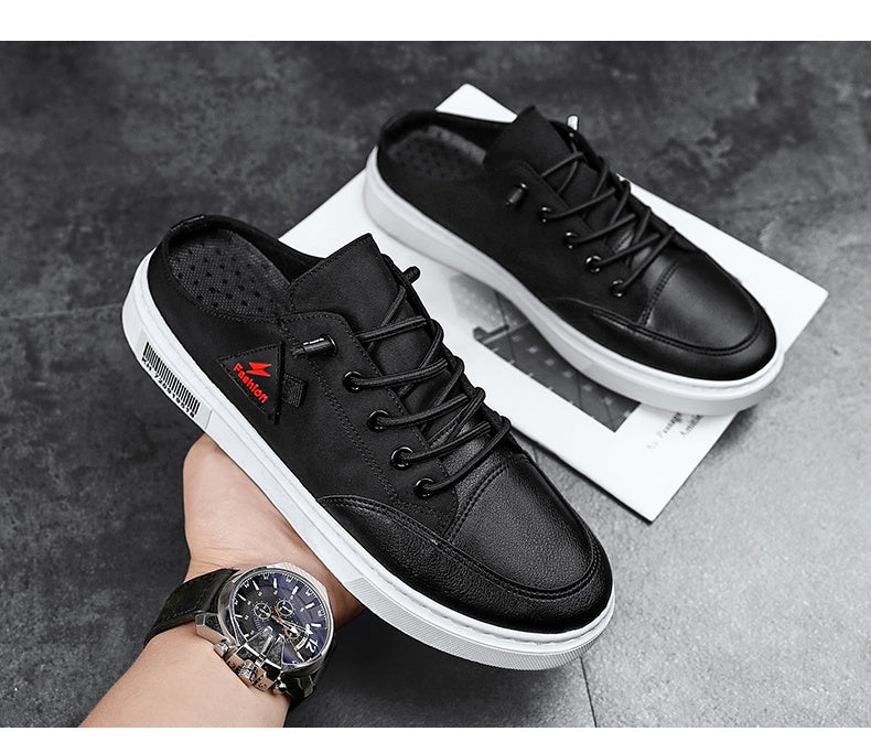 Chaussures d'été pour hommes, respirantes, désodorisantes, sans lacets, type mocassin, pantoufles décontractées de sport sans talon, à la mode