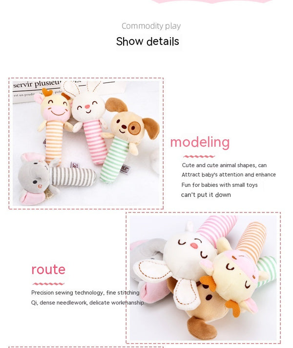 Baby Plush Animal Rattle - Soft Comfort Toy