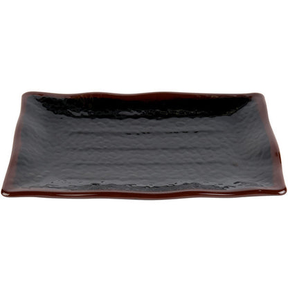 Tenmoku Rectangular Melamine Wave Plate 11 1/4" x 7 1/4"  - Dozen