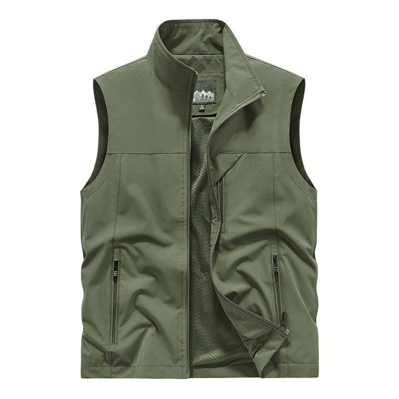 Mens Casual Stand CollarVest