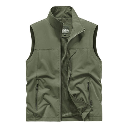 Mens Casual Stand CollarVest