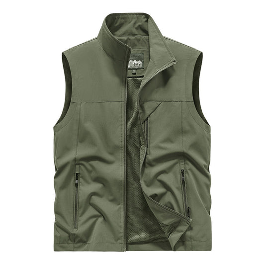 Mens Casual Stand CollarVest
