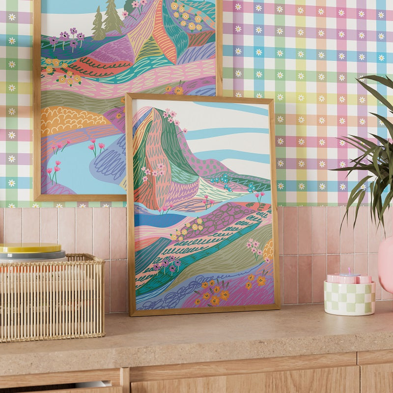 PATCHWORK MEADOW HILLS PRINT