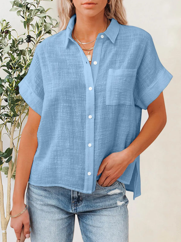 Chemise boutonnée à manches courtes