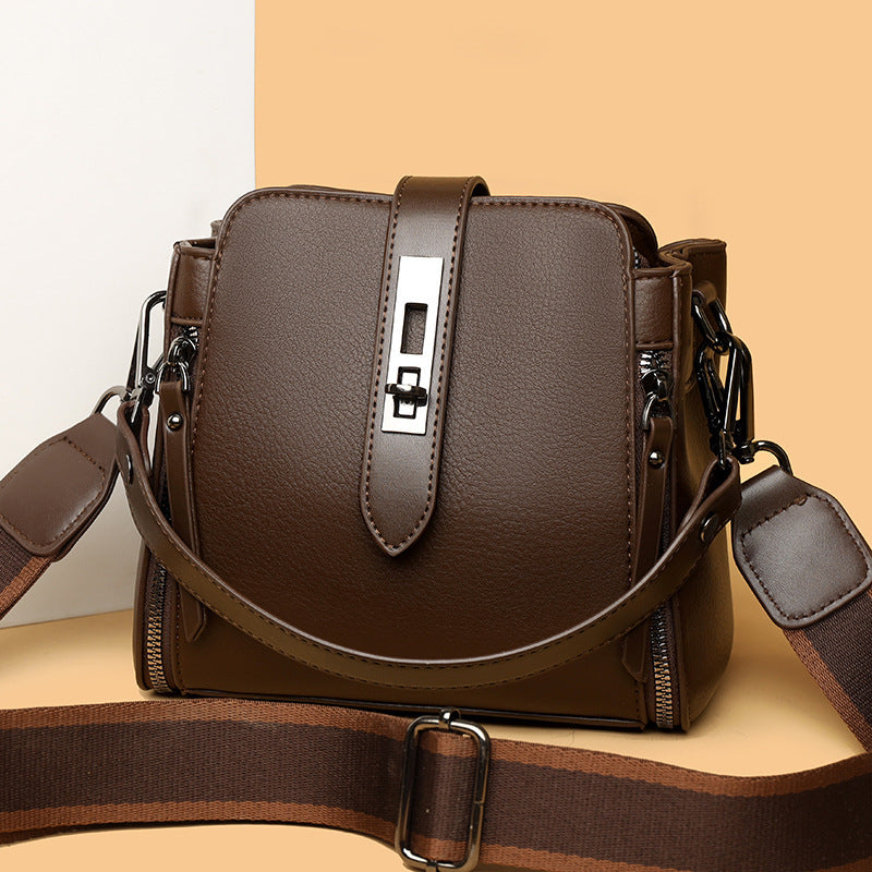 Soft Leather Bucket Handbag