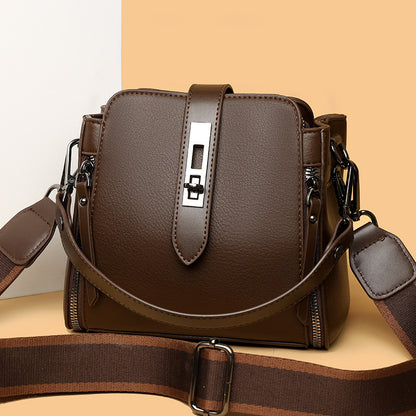 Soft Leather Bucket Handbag
