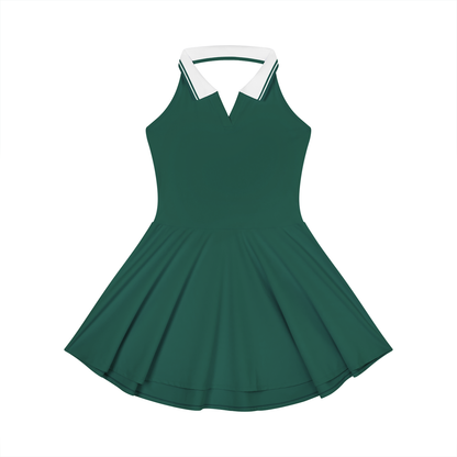 Women's Collared Halter A-Line Tennis Dress 210GSM