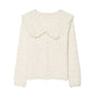 wave collar knitted sweater
