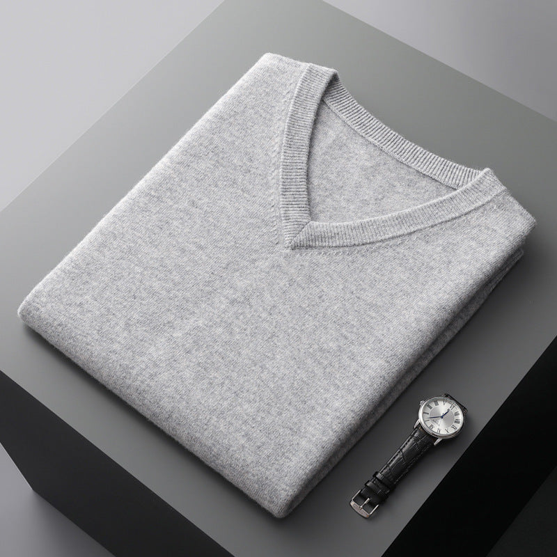 V-Neck Sleeveless Knitted Wool Sweater