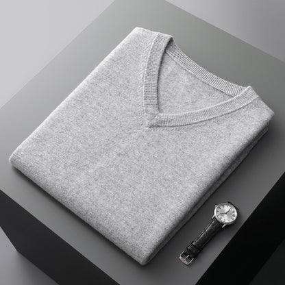 V-Neck Sleeveless Knitted Wool Sweater